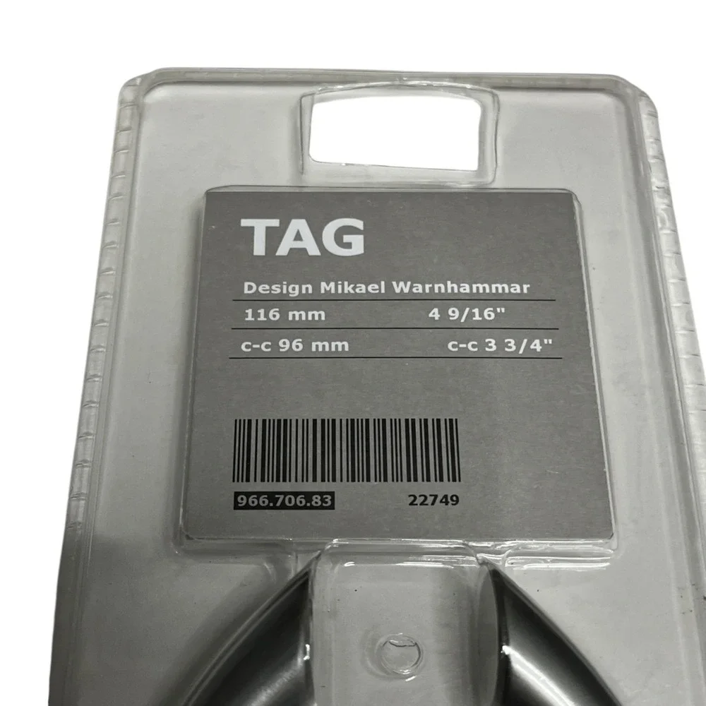 Ikea TAG Drawer Pull Mikael‎ Warnhammar X2, 966.706.83, 96mm, 3 3/4